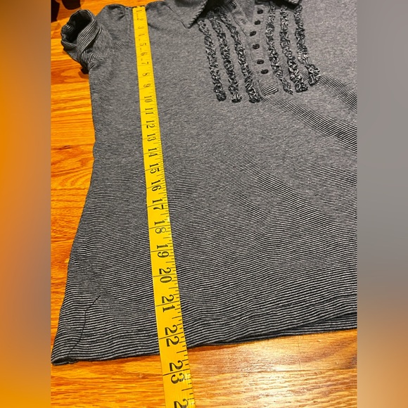 Street One Gray Striped Button-Up Top - Picture 5 of 7